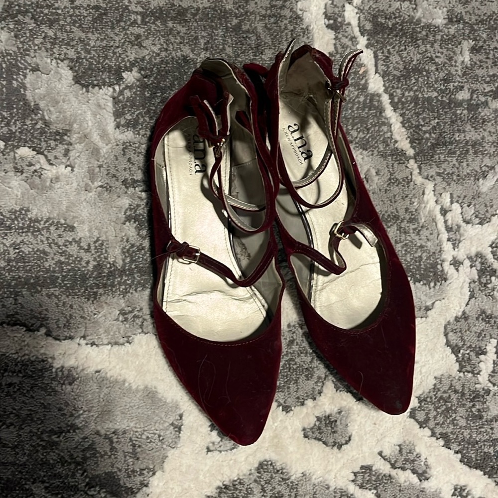 Red Velvet Flats - Dressy